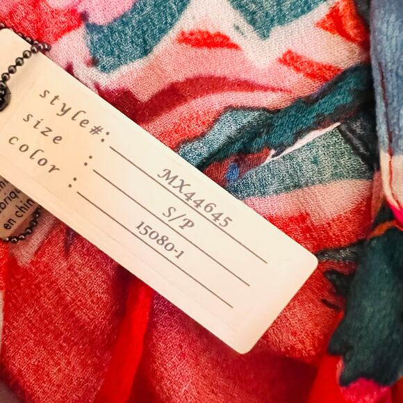 Cupio Floral Button Up Sleeveless Shirt Dress Size L Large NWT Multicolor - Picture 4 of 8